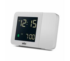 Braun BC15 biały / Cyfrowy budzik / LCD / DCF (sterowany radiowo) / 1x bateria AA 