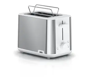 Braun PurShine HT1510.WH biały / Toster / 900 W / 2 tosty / kontrola opiekania / auto. zamknięcie