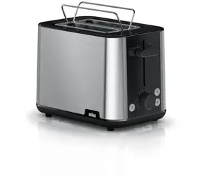 Braun PurShine HT1510.BK czarny / Toster / 900 W / 2 tosty / kontrola opiekania / auto. zamknięcie