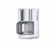 Braun KF 1500 WH PurShine / Przelewowy ekspres do kawy / 1000 W / 10 filiżanek 