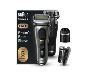 Braun Series 9 Pro+ 9575cc Wet&Dry / Golarka / Męska / Ostrze / 60 min pracy / Do twarzy