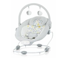 CHIPOLINO Łóżeczko wibracyjne Siesta Szare / od 0 - 6 miesięcy / do 9 kg