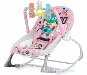 CHIPOLINO Łóżeczko wibracyjne 2 w 1 Baby Spa Różowe