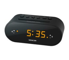 Sencor SRC 1100 B Radiobudzik czarny / PLL FM / 10 stacji