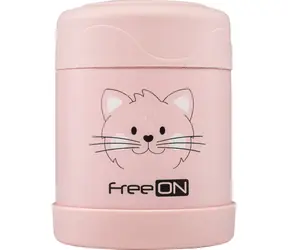 FreeON Termos do żywności ze stali nierdzewnej 350 ml - różowy 