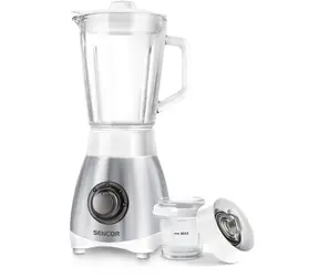 Sencor SBL 3271SS srebrny / Blender stołowy / 250W / 0,8 L / 2 prędkości / Funkcja Pulse