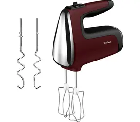 TEFAL Powermix Silence HT652538 czerwony / Mikser ręczny / 500 W / 5 prędkości / ugniatanie