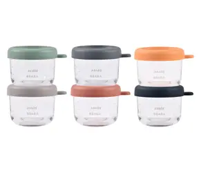 Szklane kubki do jedzenia Beaba 6x 150 ml Sunrise