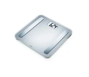 BEURER BF183 srebrna / waga diagnostyczna / LCD / BMI / max 180 kg / 1x 3V CR2032