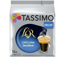 Jacobs L&#39;OR Lungo Decaf Tassimo 16 szt. / Kawa w kapsułkach / Bez kofeiny 