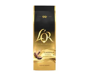 L'OR Crema Absolu Classique 500g / Kawa ziarnista / mieszanka Arabiki i Robusty 