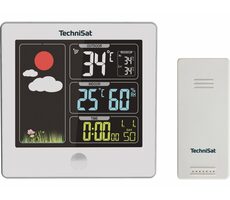 TechniSat iMETEO X2 biały / Stacja pogodowa / Kolorowy wyświetlacz LCD / Temperatura wilgotność / 4X AA
