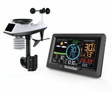 TechniSat iMETEO X6 czarny / Stacja pogodowa / duży kolorowy wyświetlacz LCD / temperatura / wilgotność 
