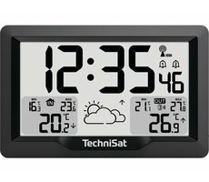 TechniSat iMETEO 300 czarny / Stacja pogodowa / Wyświetlacz LCD / Temperatura / Wilgotność / 2x AA / 2x AAA