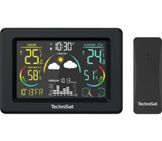 TechniSat iMETEO 600 czarny / Stacja pogodowa / Wyświetlacz LCD / Temperatura / Wilgotność / Ciśnienie 