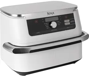 Ninja AF500EUWH biały / podwójna frytkownica na gorące powietrze / 2470 W / 10,4 l / 7 programów