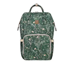 Plecak do przewijania KikkaBoo Siena Luxe Secret Garden Deep Green