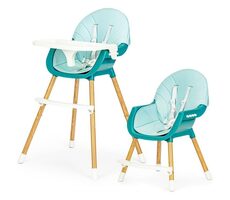 ECOTOYS 2w1 krzesełko do karmienia niebieskie / od 6 miesięcy