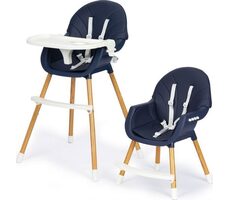 ECOTOYS 2w1 krzesełko do karmienia ciemnoniebieskie / od 6 miesięcy