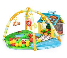 ECOTOYS Interaktywna mata edukacyjna z domkiem / od urodzenia