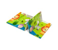 Lionelo Dwustronna mata do zabawy Robby Multicolor Safari + City Life