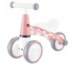 ECOTOYS Różowy rowerek biegowy Flamingo