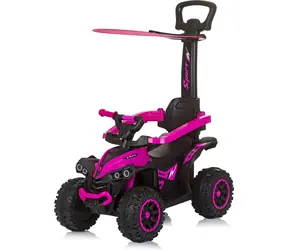 CHIPOLINO Rowerek biegowy z daszkiem i drążkiem ATV Różowy