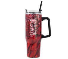 STOR MARVEL Kubek termiczny ze stali nierdzewnej ze słomką 940ml