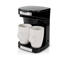 Nedis KACM140EBK czarny / Ekspres przelewowy / 450 W / 0,25 l / 2 filiżanki / filtr papierowy 