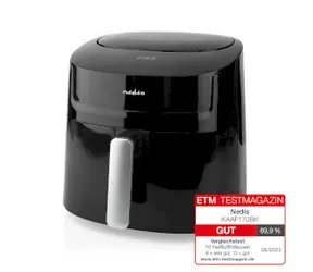 Nedis KAAF170BK czarny / Frytkownica na gorące powietrze / 1800 W / 7,2 l / Timer: 240 min / 8 programów