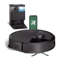iRobot Roomba PLUS 405 Combo + stacja dokująca AutoWash czarny / Robot odkurzający / WiFi / odkurzanie i mycie / 5000 mAh