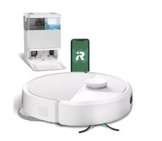 iRobot Roomba PLUS 405 Combo + stacja dokująca AutoWash biała / Robot odkurzający / WiFi / odkurzanie i mycie / 5000 mAh