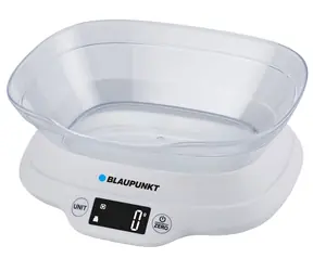 Blaupunkt FKS501 biały / waga kuchenna z miską / 1-5000 g / 2x AAA