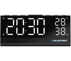 Blaupunkt CR10ALU czarny / radiobudzik / wyświetlacz LED / ściemniany / termometr / FM
