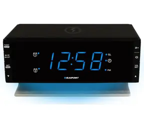 Blaupunkt CR55CHARGE czarny / radiobudzik / ładowarka bezprzewodowa / wyświetlacz LED 