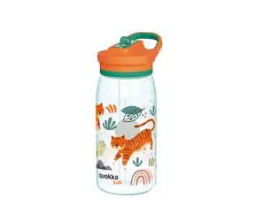 Quokka Butelka plastikowa ze słomką Glow Kids Tigers 580 ml