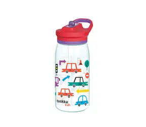 Quokka Butelka plastikowa ze słomką Glow Kids Cars 580 ml