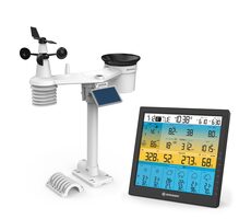 Bresser Weather Center 7 w 1 solarny / Stacja pogodowa / pomiar temperatury i wilgotności / Wi-Fi