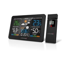 Stacja pogodowa Eldonex WeatherCheck czarna / pomiar temperatury wewnątrz i na zewnątrz