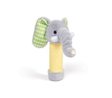 Bigjigs Toys Pluszowa grzechotka Słoń / od 0 lat