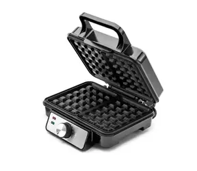 Gofrownica Huslog czarna / 1200W / 2 gofry / powierzchnia nieprzywierająca 
