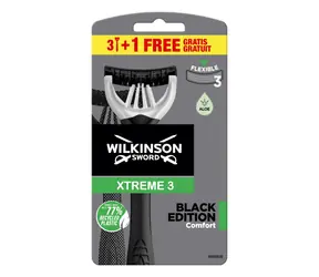 Wilkinson Xtreme3 Black Edition Comfort maszynki jednorazowe dla mężczyzn 3+1 szt.