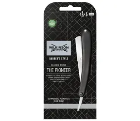 Wilkinson Classic 5s Blades Vintage + maszynka do golenia Cut Throat Razor + 5 szt. ostrzy