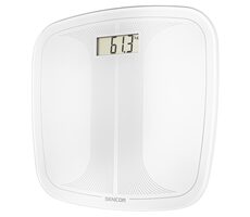 Sencor SBS 2405WH biała / Waga osobowa / Szkło hartowane / LCD / 150 kg / kg/lb / 1x CR2032 