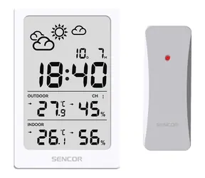 Stacja pogodowa Sencor SWS 2300 W biała / LCD / czujnik bezprzewodowy