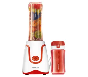 Sencor SBL 2214RD czerwono-biały / Blender stołowy do smoothie / 500 W / 0,6 l / 1 prędkość