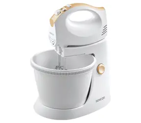Sencor SHM 5330-EUE3 biały / Mikser ręczny z miską / 500 W / 5 prędkości / ugniatanie i trzepaczki