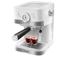 Sencor SES 1720WH biały / Ekspres do kawy dźwigniowy / 1050 W / 20 bar / 1,5 l / dysza spieniająca