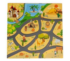 ECOTOYS Puzzle piankowe Safari z krawędziami / od 3 lat