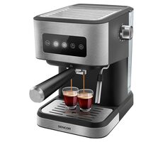 Sencor SES 4020SS srebrny / Ekspres dźwigniowy do kawy / 1050 W / 20 bar / 1,5 l / dysza spieniająca